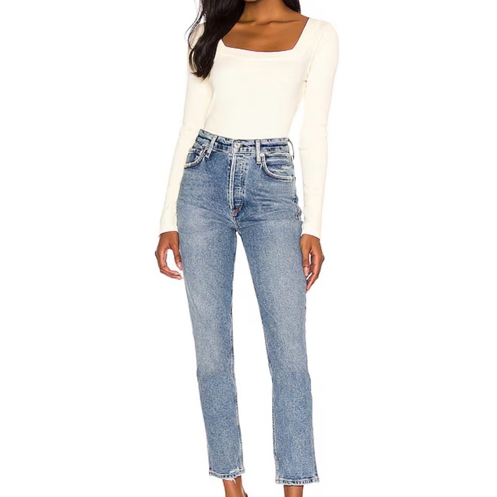 CITIZENS OF HUMANITY Charlotte High Rise Straight Jeans in Dresden Size 28